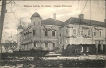 Zawartość – Content: Widok pałacu w Luboradzu, karta pocztowa, ok. 1910 r.; Własność Intelektualna – Intellectual Property: b.d.; Prawa Majątkowe: Arkadiusz Michoński; Dookreślenie – Instantiation: popularne przedstawienie pałacu w Luboradzu