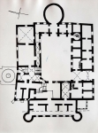 Zawartość – Content: Plan pałacu w Luboradzu, XX w.; Własność Intelektualna – Intellectual Property: K. Eysymontt; Prawa Majątkowe: DWKZ Legnica; Dookreślenie – Instantiation: Studium Historyczno-Artystyczne Zamku w Luboradzu, PKZ Wrocław 1960