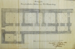 Zawartość – Content: Rzut poziomy sutereny skrzydła zachodniego zamku, stan z 1883 r.; Własność intelektualna – Intellectual Property: A. T. Jaekel, Ad. Jaekel, Neusalz;  Prawa majątkowe: Archiwum Państwowe w Zielonej Górze; Dookreślenie – Instantiation: zespół: Wielka Własność Ziemska w Otyniu, sygn. 3831.