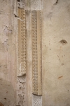 Brzezinka, pałac, pozostałości neorenesansowej dekoracji ściennej pomieszczenia w północnym trakcie parteru. Fot. Kamilla Ernandes