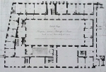 Zawartość – Content: Pałac Promnitzów – rzut drugiej kondygnacji. Rysunek, przed 1939 r.;  Własność intelektualna – Intelectual Property: Kubach H., Seeger J.;  Prawa majątkowe: - ;  Dookreślenie – Instantiation: Kubach H., Seeger J.: Die Kunstdenkmӓler des Kreises Sorau und der Stadt Forst, Berlin 1939., w zbiorach Miejskiej Biblioteki Publicznej w Żarach.