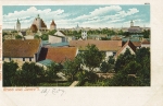 Zawartość – Content: Widok na panoramę Żar. W tle zamek i pałac. Karta pocztowa, ok. 1900 r.;  Własność intelektualna – Intelectual Property: Lithogr. Kunstansalt Mehner & Maas, Leipzig R.;  Prawa majątkowe: Sławomir Falkowski;  Dookreślenie – Instantiation: brak.