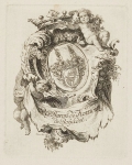 Zawartość – Content: Exlibris R.G. Barona Kottwitz, grafika, 1730/1745;  Własność Intelektualna – Intellectual Property: Blaise Nicolas Le Sueur;Prawa Majątkowe: Bildarchiv Foto Marburg;Dookreślenie – Instantiation: brak.