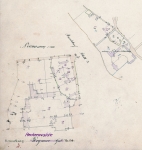 Zawartość – Content: Mapa katastralna majątku w Wojnowie (rysunki u góry i u dołu po lewej), 1877 r.;  Własność Intelektualna – Intellectual Property: Buchholz;Prawa majątkowe: Archiwum Państwowe w Zielonej Górze;Dookreślenie-Istantiation: Materiał zawarty w jednostce archiwalnej [Mapy uzupełniające obrębu nr 136. powiat babimojski – Reckenwalde (Woynowo) (Wojnowo)], sygn. 1116, zespół: Urząd Katastralny w Sulechowie.