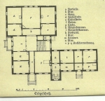 Zawartość – Content: Rzut parteru pałacu Radziwiłłów, 1882 r.;Własność Intelektualna – Intellectual Property: Mistrz budowlany F. Jaekel, Neusalz;Prawa majątkowe: Tadeusz Huńczak;Dookreślenie-Istantiation: Rysunek zamieszczony w czasopiśmie mistrzów budowlanych pt. „Baugewerks-Zeitung. Organ des Verbandes Deutscher Baugewerksmeister”.