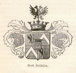 Zawartość – Content: Herb rodziny von Brühl;  Własność intelektualna – Intelectual Property: -  Prawa majątkowe: Jerzy Dubiel;  Dookreślenie – Instantiation: Materiał znajdujący się na stronie internetowej www.zamkilubuskie.pl.