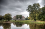 Park pałacowy w Żaganiu, widok z Bażanciarni na Park Pałacowy i pałac